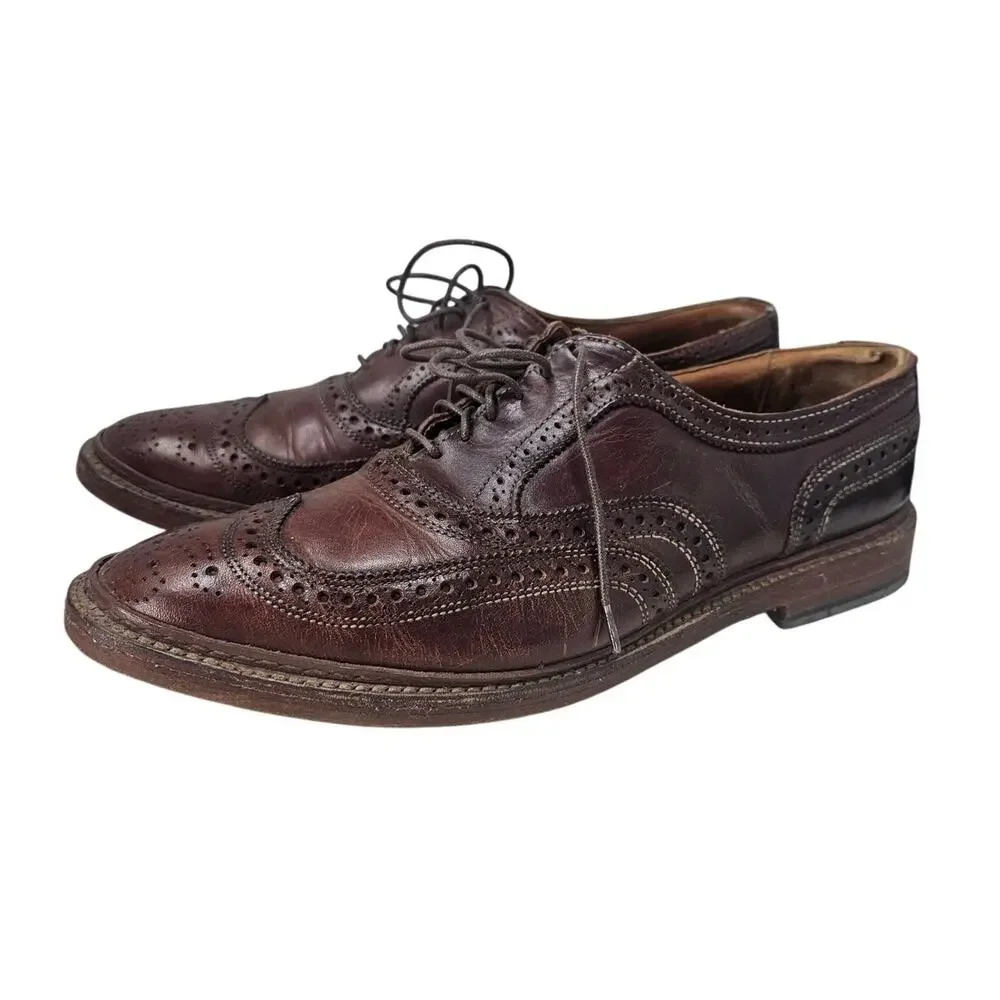 Allen Edmonds McTavish 11 Brown Leather Wingtip Oxford Academia Professional
